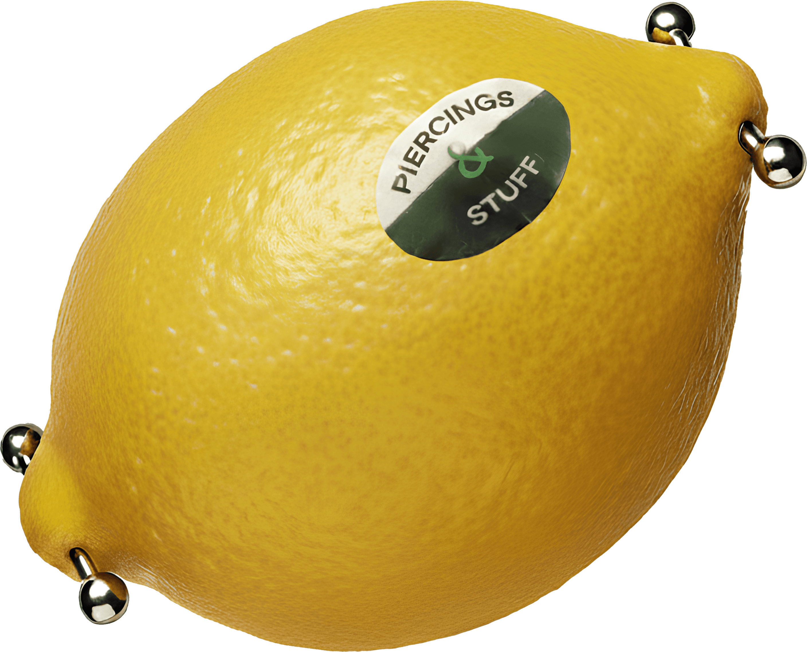 Lemon with Metallic Piercings, Halal Meserie Mascot